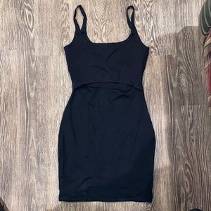 ‼️SOLD‼️ Front Cut out black dress. Small